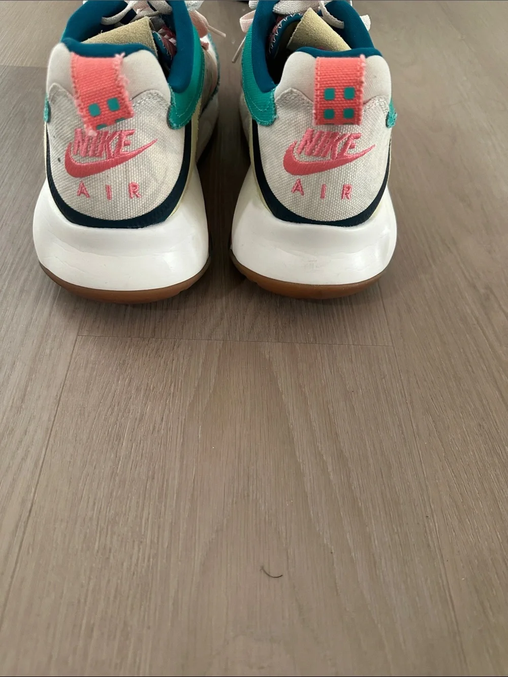 Jordan Multicolor Fashion Sneakers - White, Teal & Coral